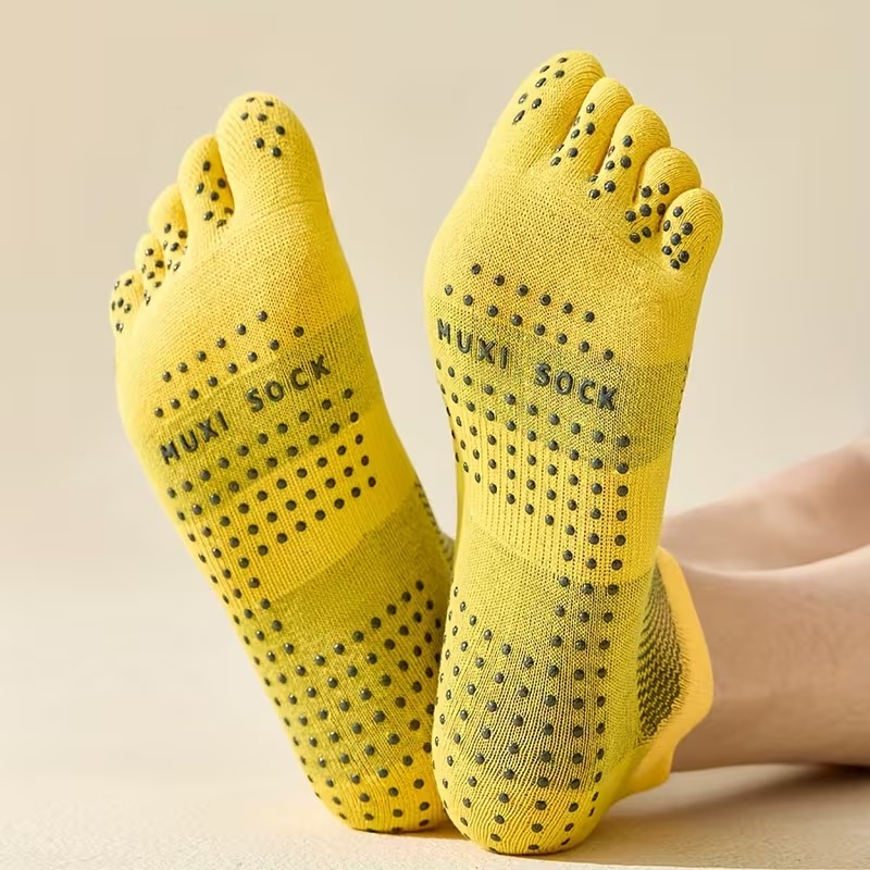 Men's 3-Pair Toe Socks Anti-Sl - Grip Sock Yoga recension och pris
