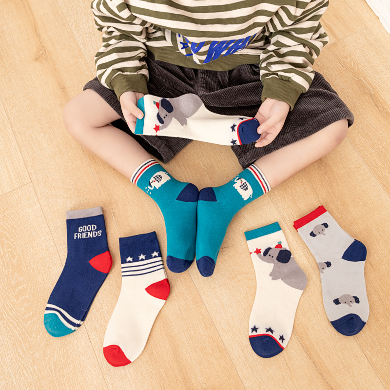 5‑Pack Kids Boys Socks Cartoon - Cotton Crew Sock Pack recension och pris