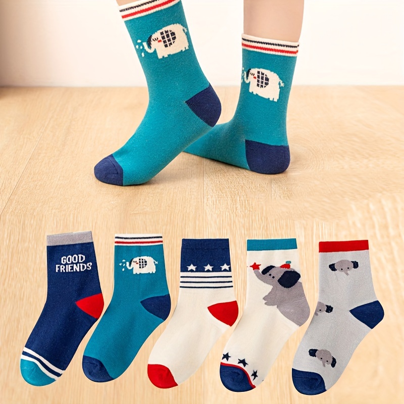 5‑Pack Kids Boys Socks Cartoon - Cotton Crew Sock Pack recension och pris
