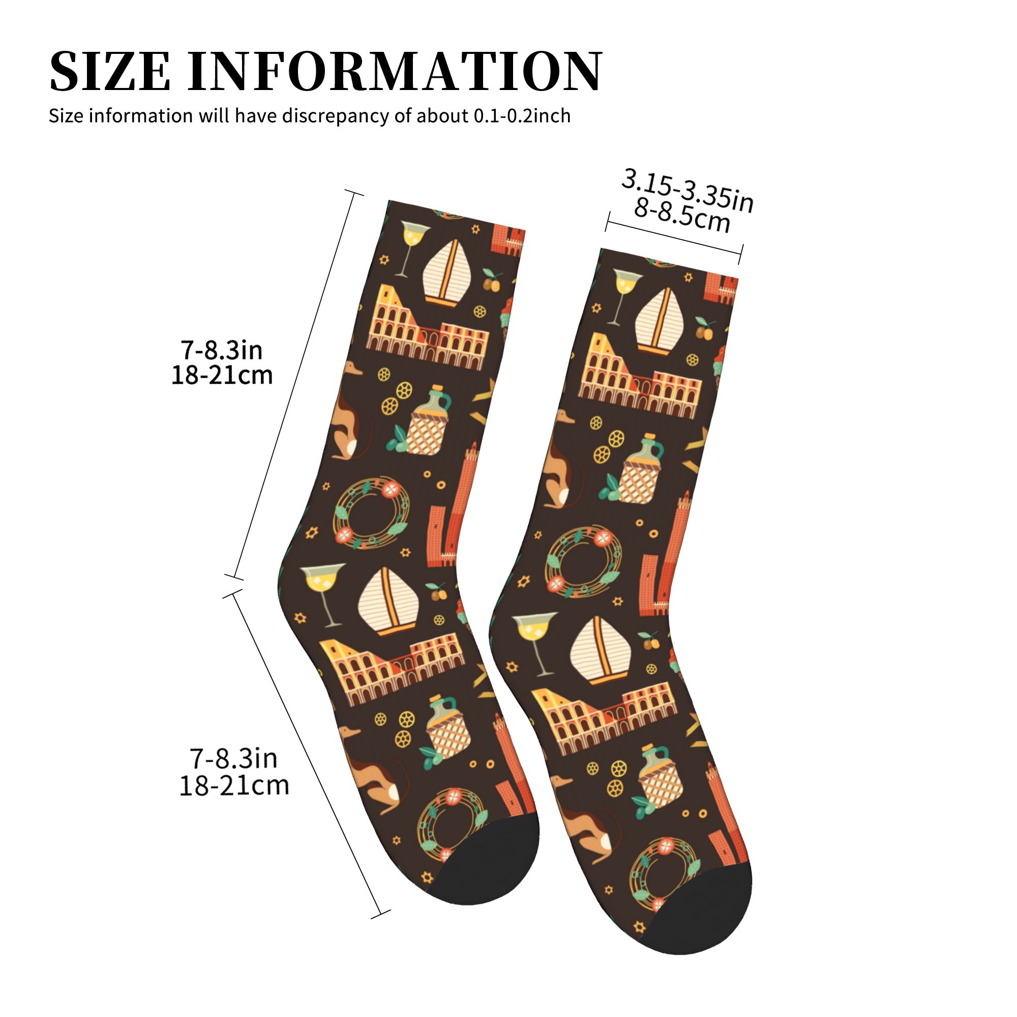 Italy Travel Italian Food Land - Dress Sock Men recension och pris