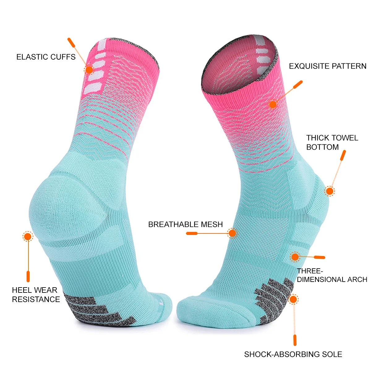 WRELS 1/2/3 Pairs Athletic Soc - Athletic Sock Cushion recension och pris