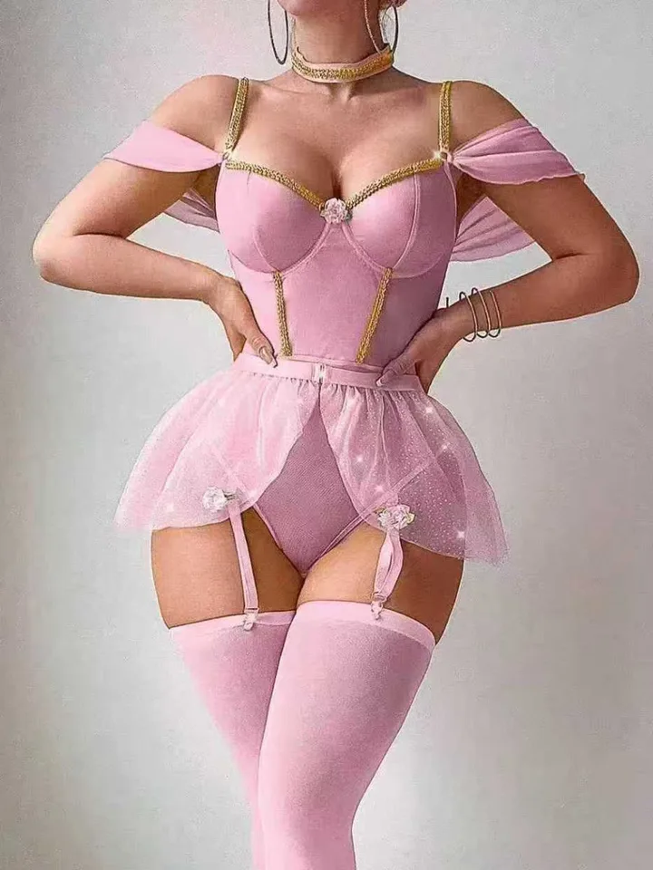 Sexy Glossy One-Piece Bodysuit - Fishnet Stocking Women recension och pris